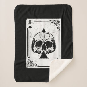 Couverture Sherpa Emo Gothique Et Punk Ace de Spades Poker Jeu