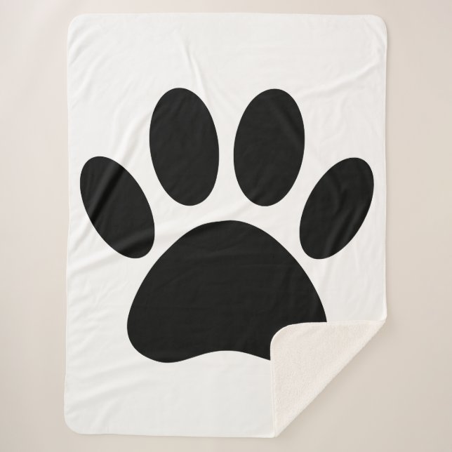 Couverture Sherpa Empreinte de chien (Devant)