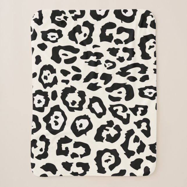 Couverture Sherpa Empreinte de léopard (Devant)