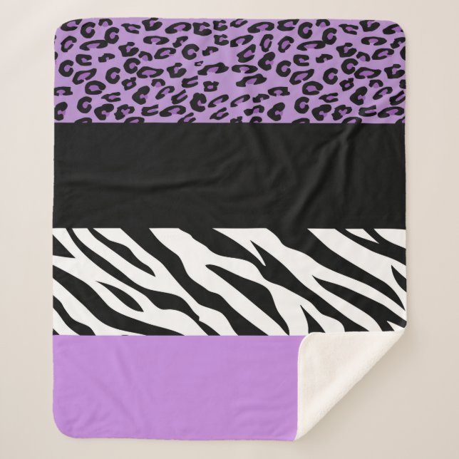 Couverture Sherpa Empreinte de léopard, Zebra Print, Poster de anima (Devant)