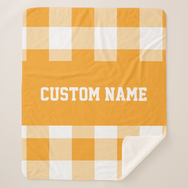 Couverture Sherpa en vichy Motif (Devant)