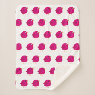 Couverture Sherpa Enfants mignonette birdy