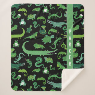 Couverture Sherpa Enfants Reptile Personnalisé Animal Amphibien