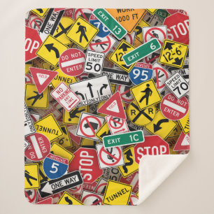 Couverture Sherpa Enseignant de la conduite Collage des panneaux de