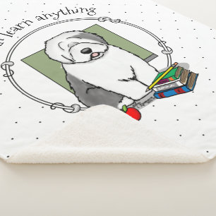 Couverture Sherpa Enseignant de l'école Vieux chien de mouton anglai