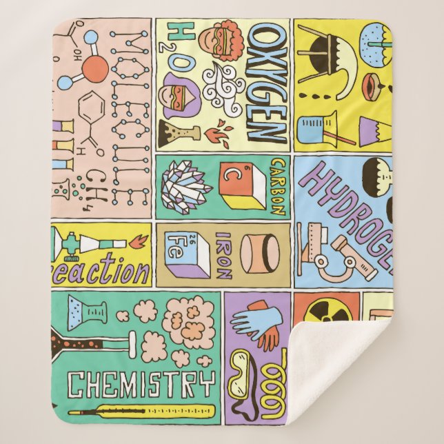 Couverture Sherpa Ensemble d'illustrations Vintages de la chimie (Devant)