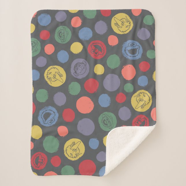 Couverture Sherpa Ensemble Polka Motif (Devant)