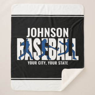 Couverture Sherpa Équipe de baseball AJOUTER NOM Champion Joueur de 