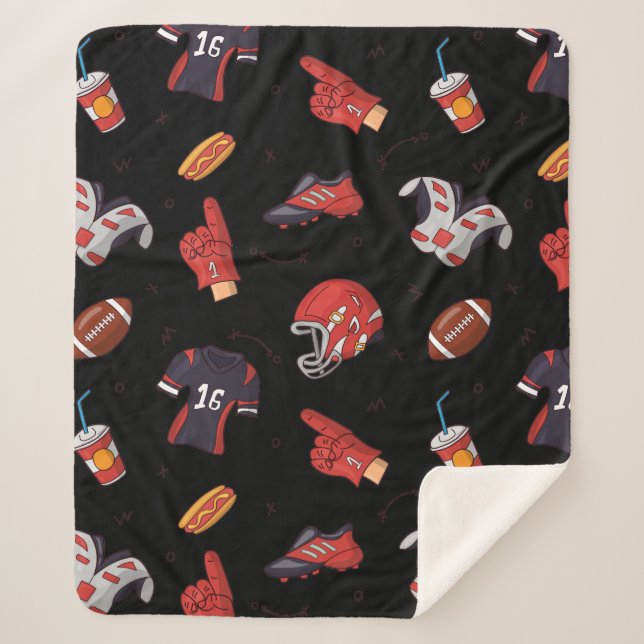 Couverture Sherpa Équipement sportif de football avec Motif alimenta (Devant)