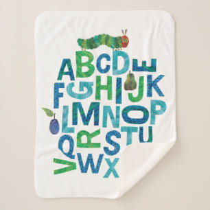 Couverture Sherpa Eric Carle   Alphabet Motif de lettres Caterpillar
