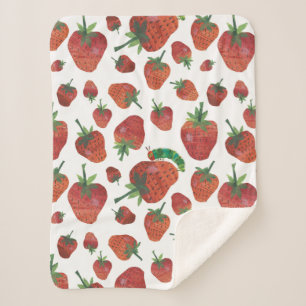Couverture Sherpa Eric Carle Caterpillar et Motif fraise