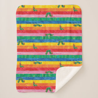 Couverture Sherpa Eric Carle | Caterpillar Rainbow Stripe Motif