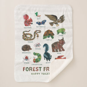Couverture Sherpa Eric Carle   Les amis de la forêt heureux ensemble