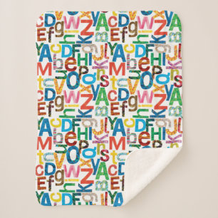 Couverture Sherpa Eric Carle Lettres Motifs alphabétiques