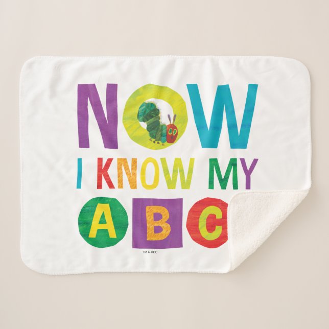 Couverture Sherpa Eric Carle Maintenant Je Connais Mes ABC (Devant (Horizontal))