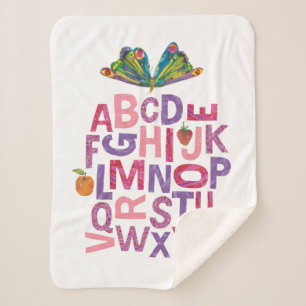 Couverture Sherpa Eric Carle   Motif de papillon alphabet