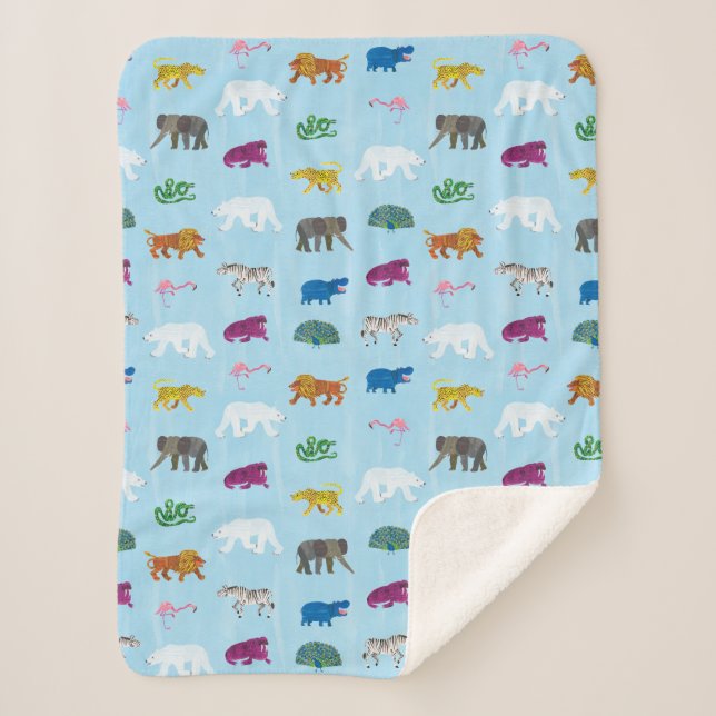 Couverture Sherpa Eric Carle | Ours polaire - Amis d'hiver (Devant)