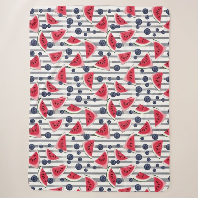 Couverture Sherpa Eté Watermelon Stripes (Devant)