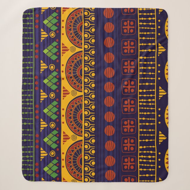 Couverture Sherpa Ethno Tribal : Conception Motif transparente. (Devant)