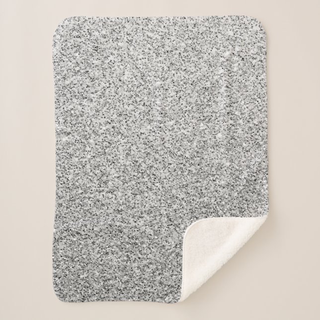 Couverture Sherpa Étincelle de parties scintillant gris argenté (Devant)