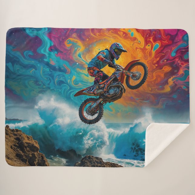 Couverture Sherpa Événement de course de motocross côtier (Devant (Horizontal))