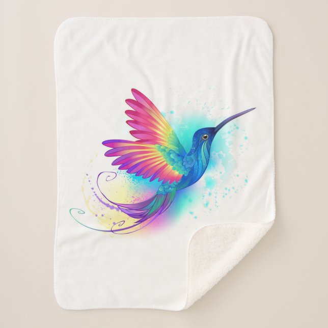 Couverture Sherpa Exotic Rainbow Hummingbird (Devant)