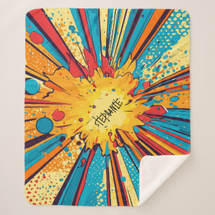 Couverture Sherpa Explosion d'art pop de style comique (11)