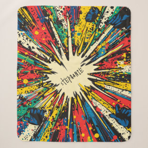 Couverture Sherpa Explosion d'art pop de style comique (2)