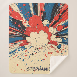 Couverture Sherpa Explosion d'art pop de style comique (4)