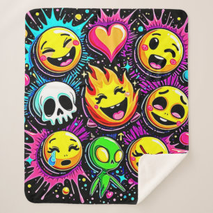 Couverture Sherpa Explosion Emoji Joueuse