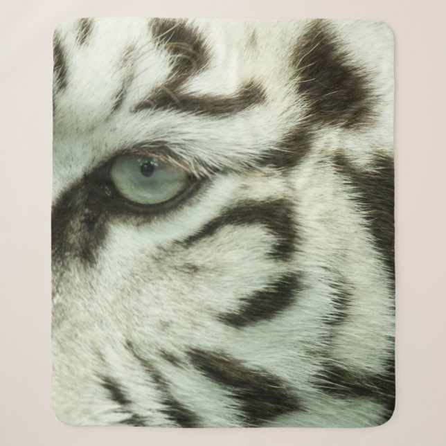 COUVERTURE SHERPA FACE DU TIGRE BLANC (Devant)