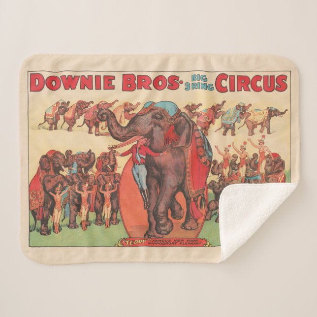 Couverture Sherpa Faire Des Éléphants Avec Des Femmes Et Des Formate (Devant (Horizontal))