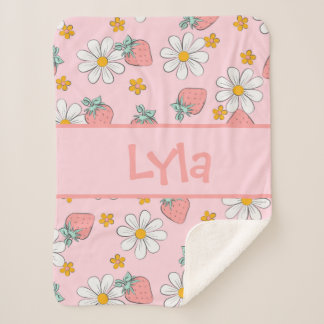 Couverture Sherpa Faisceaux et fraises personnalisés