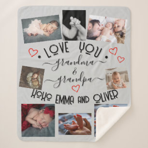 Couverture Sherpa ✨ Faites votre amour personnalisé vous GRANDMA & G