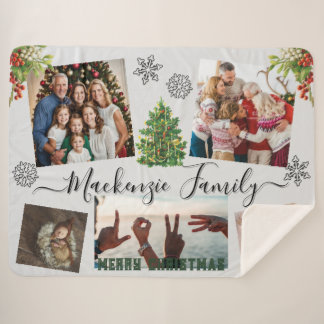Couverture Sherpa ✨ Faites-Vous Peser Votre Propre Famille CHRISTMAS