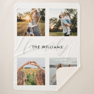 Couverture Sherpa Famille moderne élégante 4 Photo