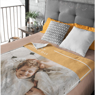 Couverture Sherpa Famille moderne photo et Bon thanksgiving cadeau d