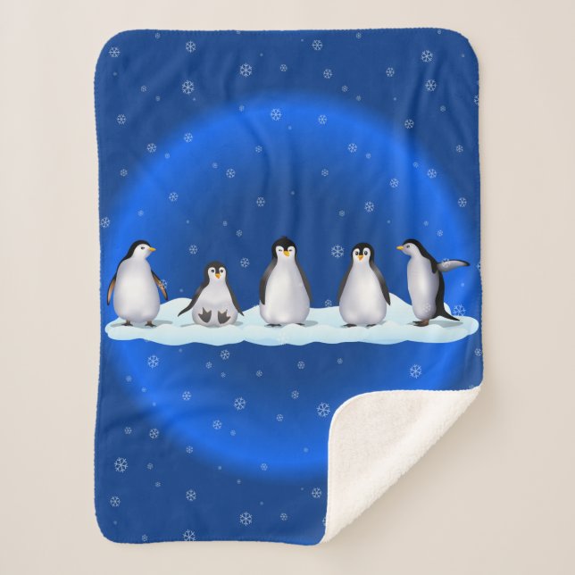 Couverture Sherpa Famille Penguin (Devant)