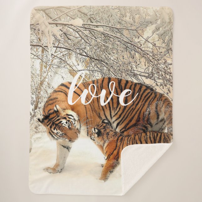 Couverture Sherpa Famille Tiger Sherpa Blanket (Devant)