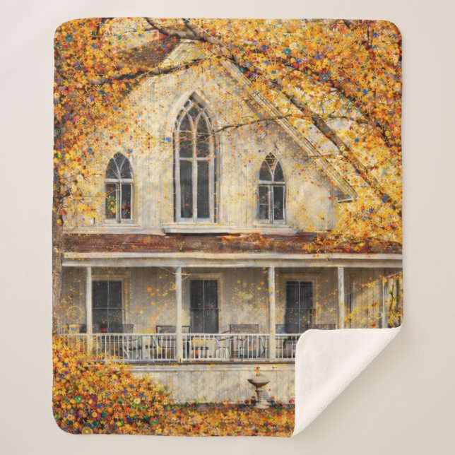 Couverture Sherpa Fantasy Gothic-Revival Carpenter House  (Devant)