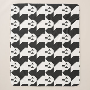 Couverture Sherpa fantômes d'Halloween : motif géométrique transpare