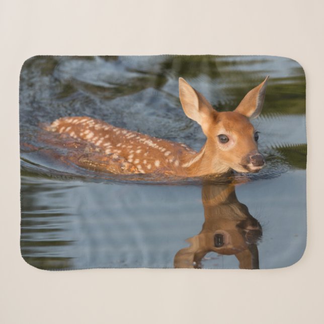 Couverture Sherpa Faon de cerf | Minnesota (Devant (Horizontal))