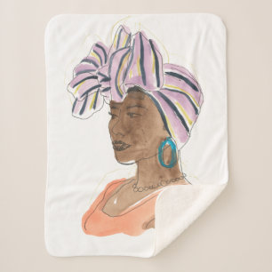 Couverture Sherpa Femme forte et belle