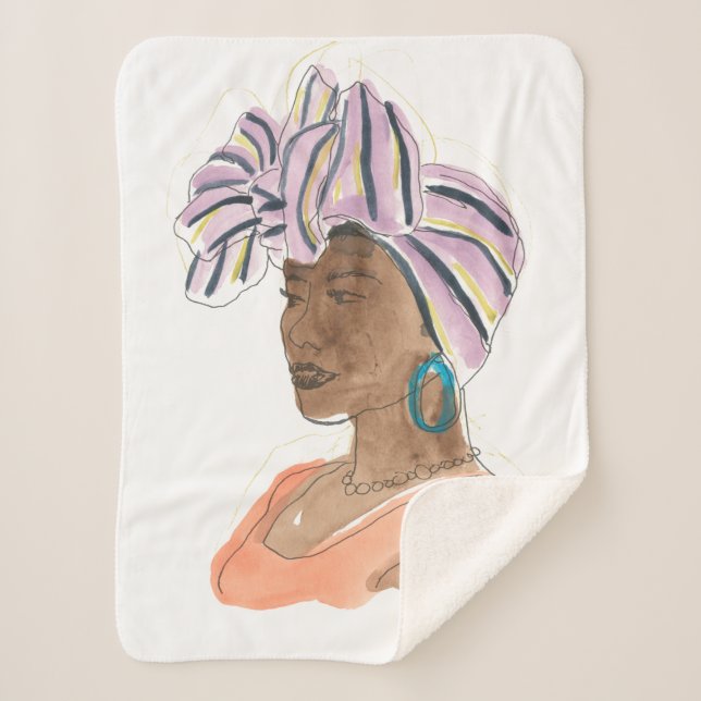 Couverture Sherpa Femme forte et belle (Devant)