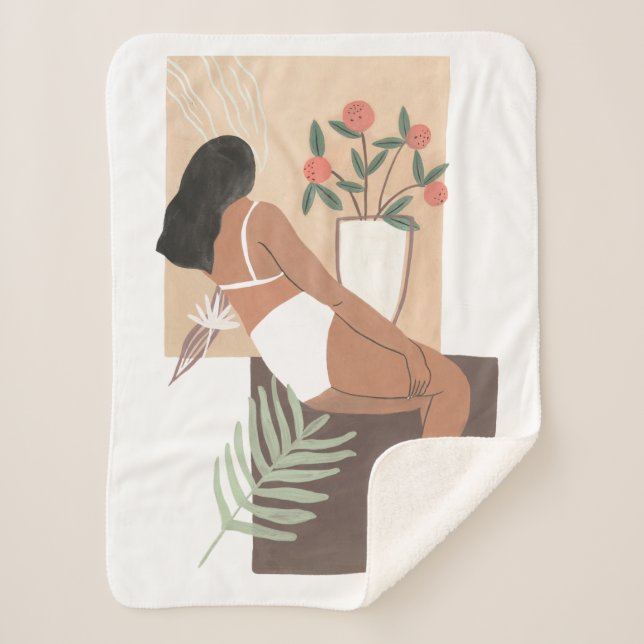 Couverture Sherpa Femme Lounging (Devant)