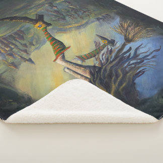 Couverture Sherpa Femme Sorcière