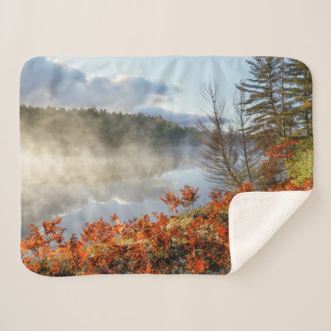 Couverture Sherpa Fermes sur rivage | Paradise, Michigan (Devant (Horizontal))