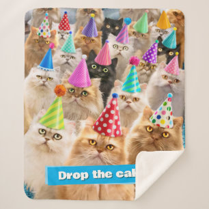 Couverture Sherpa Fête de chats