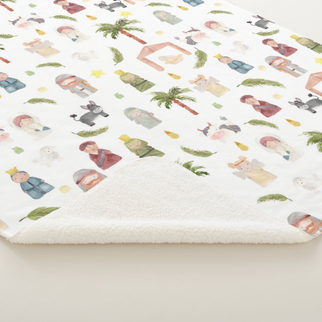 Couverture Sherpa Fête de Noël de la Nativité (3/4)