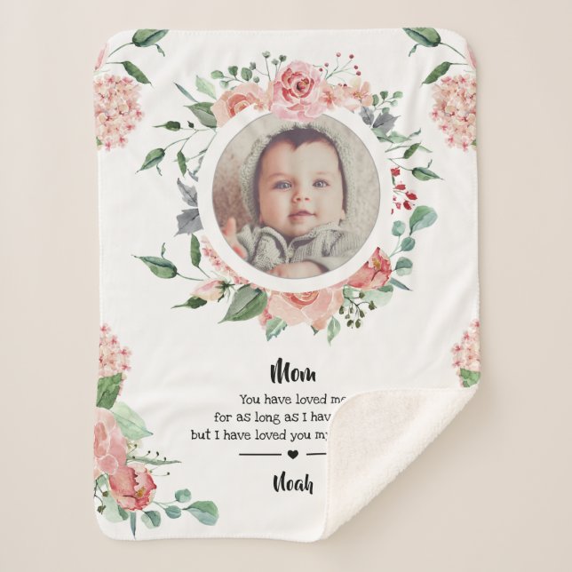 Couverture Sherpa Fête des mères Nouveau bébé pour maman des enfants (Devant)